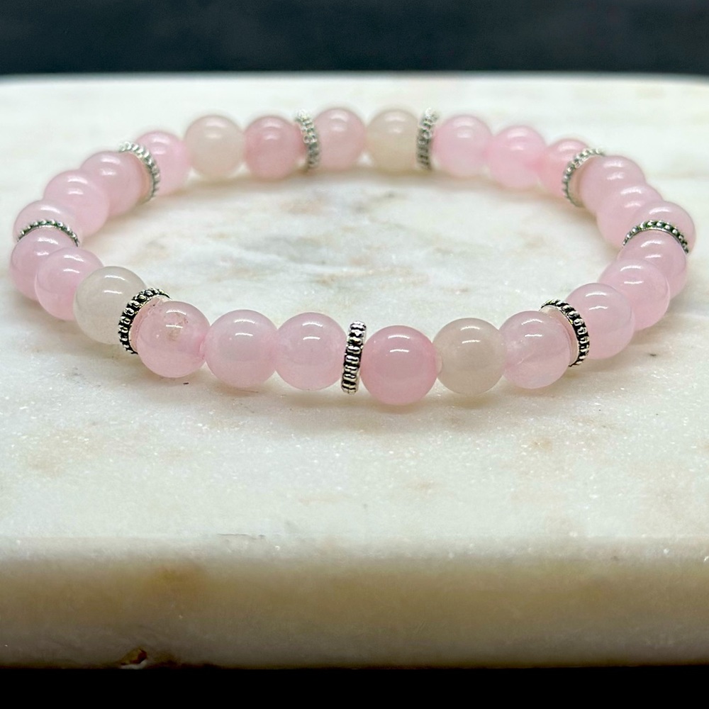 Rose Quartz healing crystal bracelet